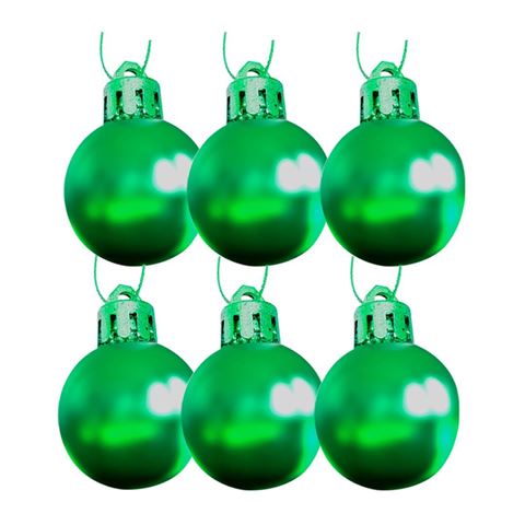 Imagen de Bola Esfera Navidad Lisa 6 Unidades