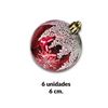 Imagen de Bola esfera decorada navidad 6 unidades
