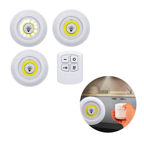 Imagen de Set de lámparas Luz led con control 3 unidades