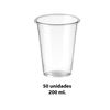Imagen de Vasos plásticos transparentes descartables 200 ml  50 unidades