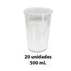 Imagen de Vaso plásticos transparentes descartables 500 ml  20 unidades