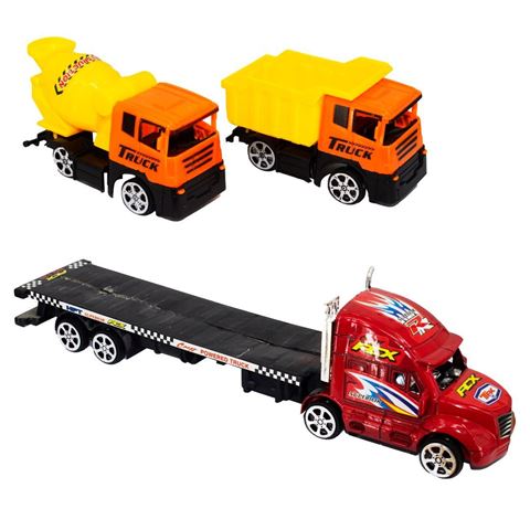 Imagen de Camión con remolque y camiones de construcción