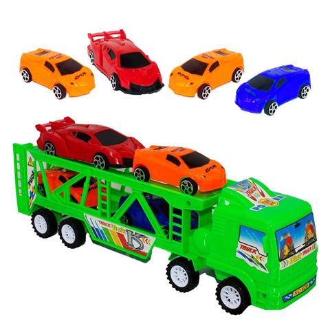 Imagen de Camión con zorra y 4 Autos