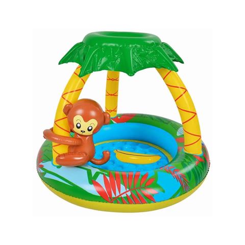 Imagen de Piscina inflable para bebé  mono palmeras