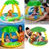 Imagen de Piscina inflable para bebé  mono palmeras