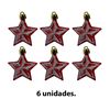 Imagen de Estrella de navidad decorada 6 unidades