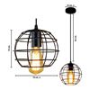 Imagen de Lámpara colgante de techo jaula redonda