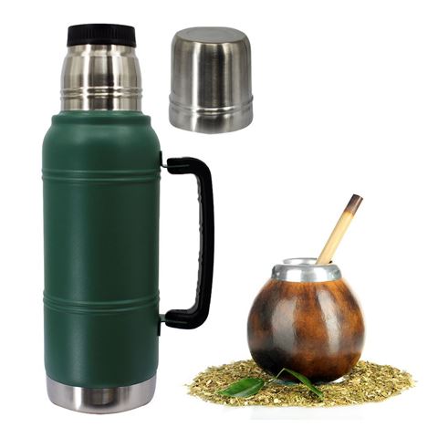 Imagen de Termo acero + tapa mate  con tapón cebador 1 L