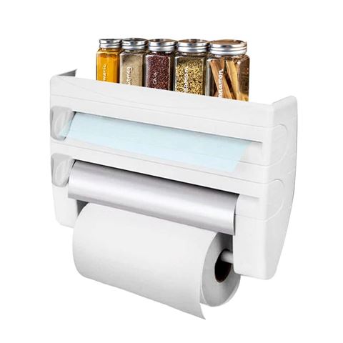 Imagen de Dispensador repisa para cocina rollo de papel - film - papel aluminio 4 en 1