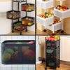 Imagen de Organizador De Cocina Giratorio cuadrado Con Ruedas 4 Estantes