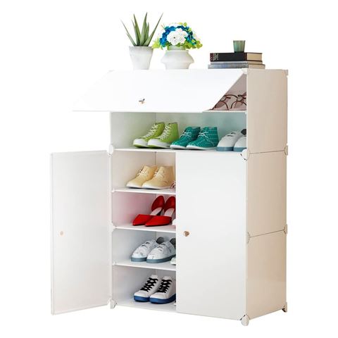 Imagen de Organizador de calzado 18 pares con estante 3 puertas