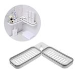 Imagen de Estante esquinero plegable de pared para baño