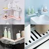 Imagen de Estante esquinero plegable de pared para baño