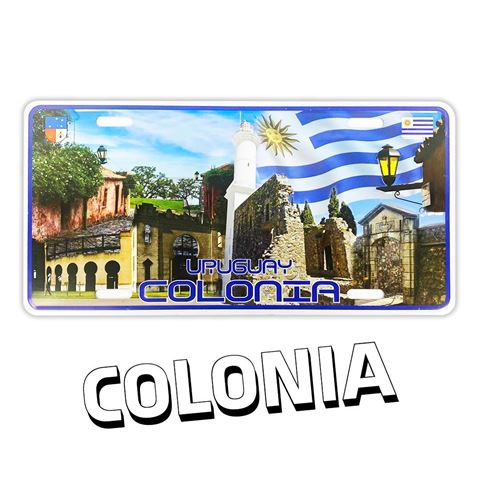 Imagen de Matrícula Placa COLONIA - Souvenir Uruguay