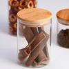 Imagen de Frasco de vidrio con tapa hermética de madera 210 ml