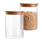 Imagen de Frasco de vidrio con tapa hermética de madera 1,4 Litros