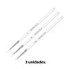 Imagen de Set de pinceles liner para decoración de uñas 3 unidades