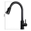 Imagen de Canilla Monocomando Extensible Para Pileta De Cocina Con Grifo Retráctil negro mate