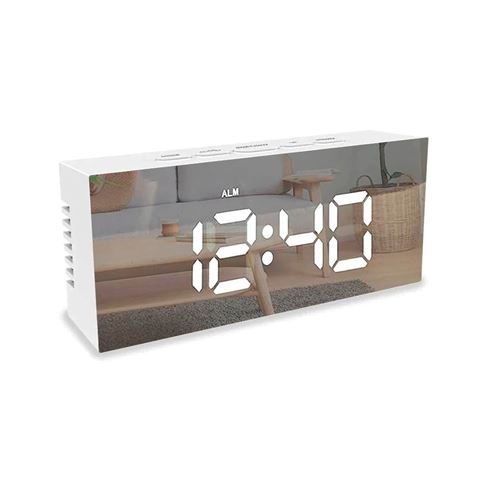 Imagen de Reloj digital Led tipo espejo con alarma