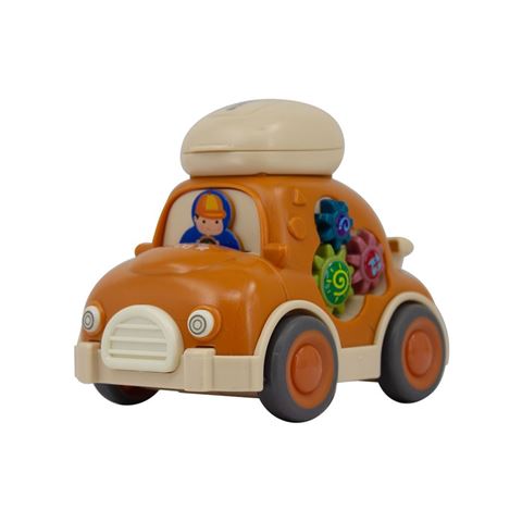 Imagen de Auto taxi mueve engranajes chofer y maleteros