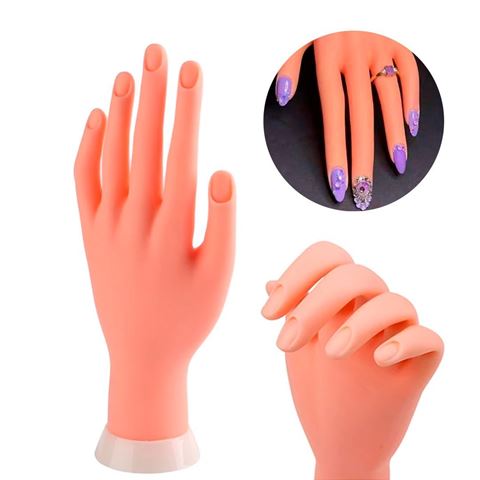 Imagen de Mano de práctica para manicura de uñas
