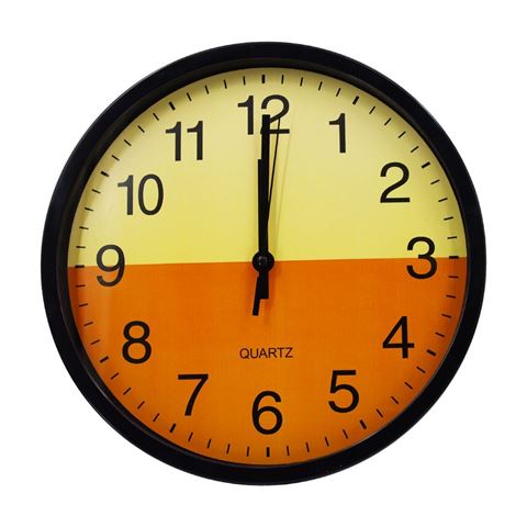 Imagen de Reloj de pared redondo  bicolor 29cm