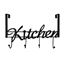 Imagen de Perchero  para puerta metal negro Kitchen