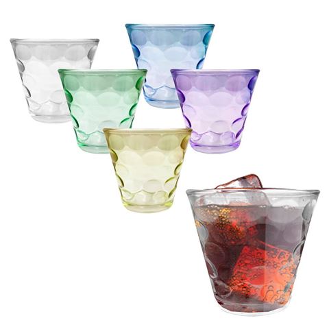 Imagen de Vasos de vidrio - set de 6 pzas color