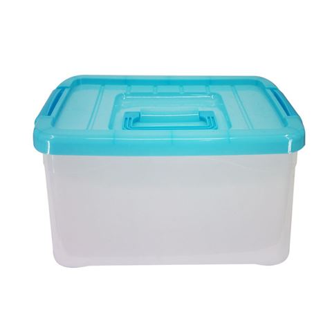 Imagen de Caja de almacenamiento plástica con tapa 13x25cm