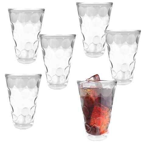 Imagen de Vasos de vidrio en pack x 6pc - 6x12cm.