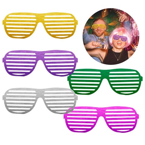 Imagen de Lentes cotillon a rayas 6pc.