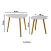 Imagen de Set de Mesas ratona triangulares auxiliares patas en madera x2 unidades