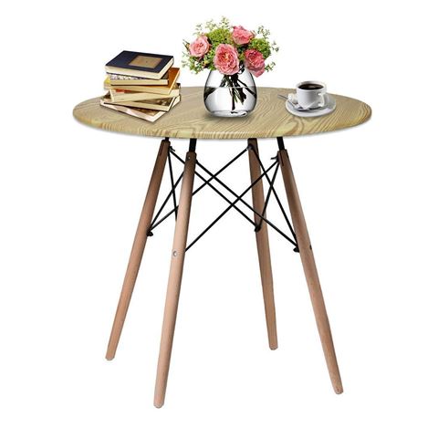 Imagen de Mesa Redonda Tipo Eames Reforzada Mesa Comedor Living Patas Madera