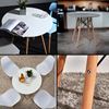 Imagen de Mesa Redonda Tipo Eames Reforzada Mesa Comedor Living Patas Madera