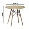Imagen de Mesa Redonda Tipo Eames Reforzada Mesa Comedor Living Patas Madera