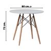 Imagen de Mesa Redonda Tipo Eames Reforzada Patas Madera
