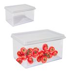 Imagen de Vianda organizadora transparente rectangular con tapa