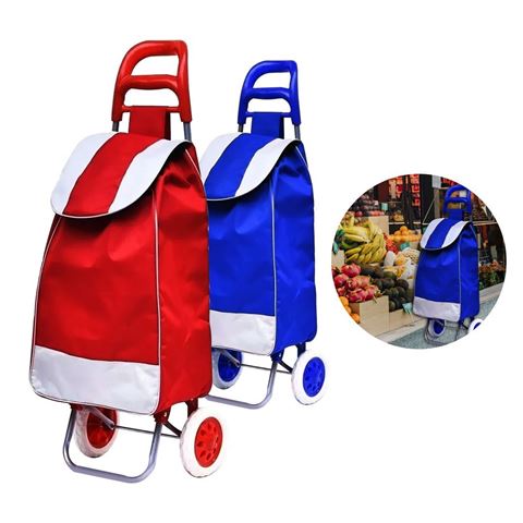 Imagen de Carrito con ruedas y bolso de lona para mandados