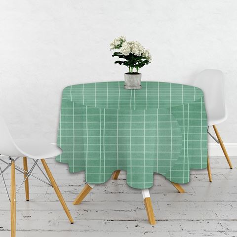 Imagen de Mantel plástico cuadriculado Redondo Diámetro 152 cm