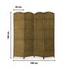 Imagen de Biombo separador de ratan 4 hojas