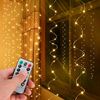 Imagen de Cortina lluvia de luces led con control remoto USB 300 luces