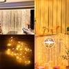 Imagen de Cortina lluvia de luces led con control remoto USB 300 luces