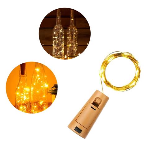 Imagen de Luz LED luciérnaga con tapón  a pila