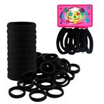 Imagen de Coleros Gomitas para el cabello Color Negro Pack x 6 unidades