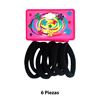 Imagen de Coleros Gomitas para el cabello Color Negro Pack x 6 unidades