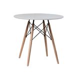 Imagen de Mesa Redonda Tipo Eames Reforzada Patas Madera