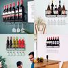 Imagen de Soporte metálico de pared para vinos y copas