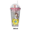 Imagen de Vaso Unicornio con Luz, Tapa y Sorbito 500 ml - Diseños Surtidos