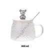 Imagen de Taza de vidrio con asa y cuchara tapa con oso