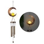 Imagen de Llamador de ángeles solar diseño luna calada con luz